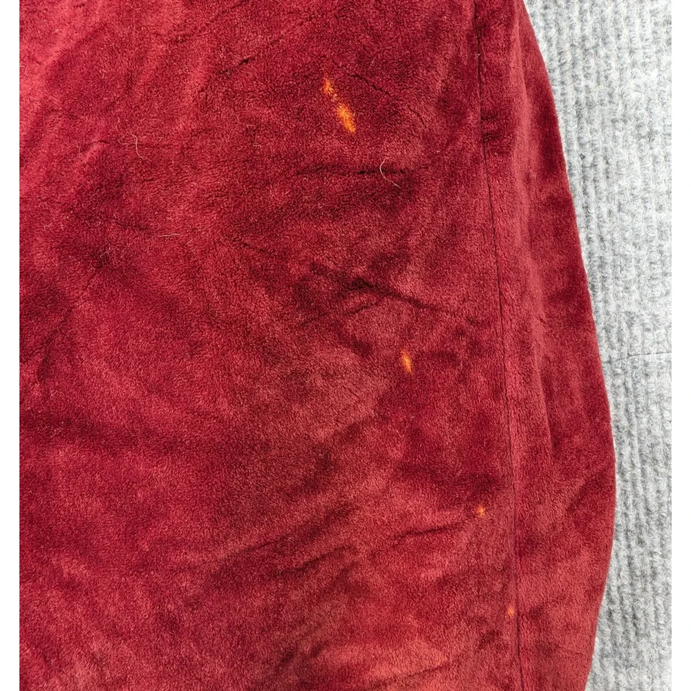 Vintage Christian Dior Robe One Size Red Velour Quiet Luxury Bath Old Money